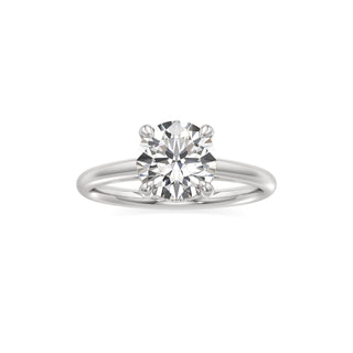 Cathedral Plain Diamond Basket Pear Engagement Ring