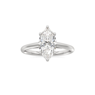 Cathedral Plain Six Prong Pear Engagement Ring