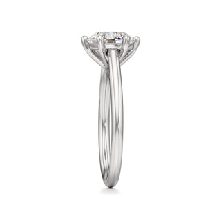 Cathedral Plain Six Prong Pear Engagement Ring