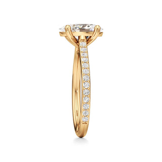 Cathedral Prong Set Basket Marquise Engagement Ring