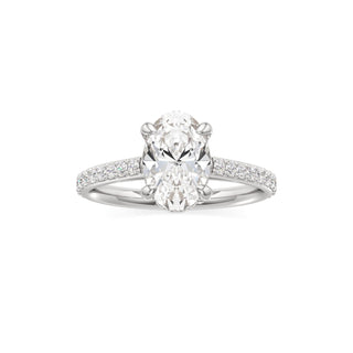 Cathedral Prong Set Diamond Basket Marquise Engagement Ring