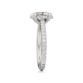Cathedral Prong Set Diamond Basket Marquise Engagement Ring