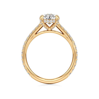 Cathedral Prong Set Diamond Basket Marquise Engagement Ring