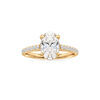 Cathedral Prong Set Diamond Basket Marquise Engagement Ring