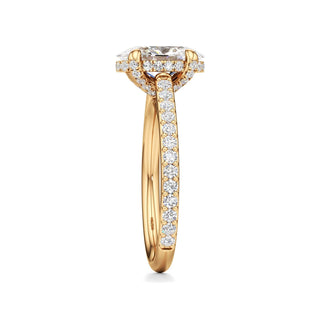 Cathedral Prong Set Diamond Basket Marquise Engagement Ring