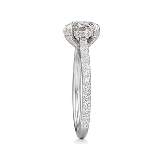Cathedral Prong Set Diamond Basket Marquise Engagement Ring