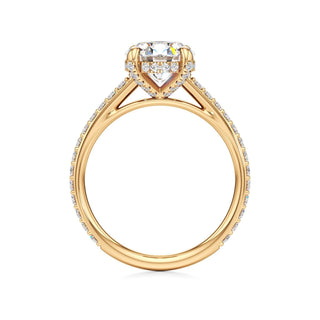 Cathedral Prong Set Diamond Basket Marquise Engagement Ring