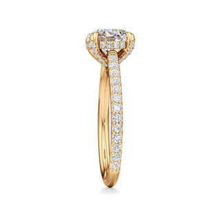 Cathedral Prong Set Diamond Basket Marquise Engagement Ring