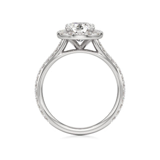 Cathedral Prong Set Halo Marquise Engagement Ring
