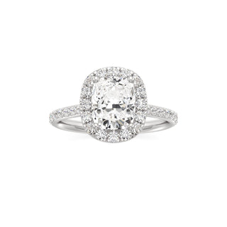 Cathedral Prong Set Halo Marquise Engagement Ring