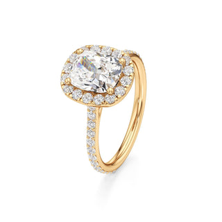 Cathedral Prong Set Halo Marquise Engagement Ring