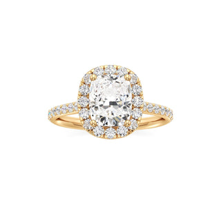 Cathedral Prong Set Halo Marquise Engagement Ring