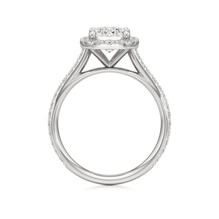 Cathedral Prong Set Halo Marquise Engagement Ring