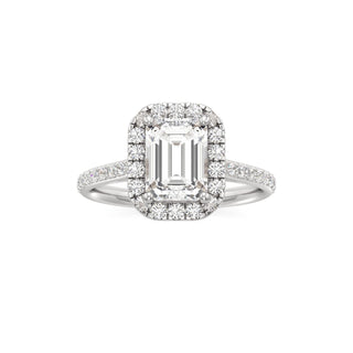 Cathedral Prong Set Halo Marquise Engagement Ring