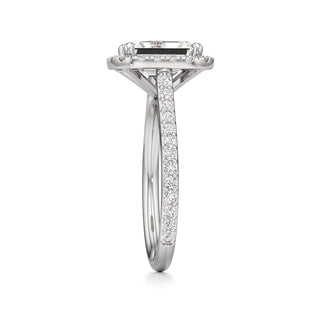 Cathedral Prong Set Halo Marquise Engagement Ring