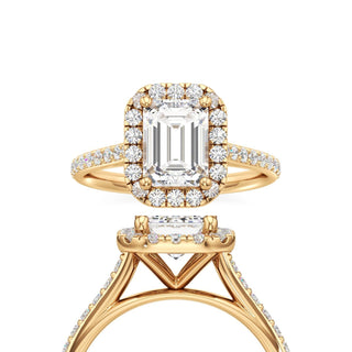 Cathedral Prong Set Halo Oval Engagement Ring