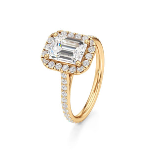 Cathedral Prong Set Halo Marquise Engagement Ring