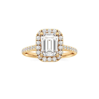 Cathedral Prong Set Halo Marquise Engagement Ring