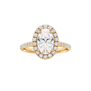 Cathedral Prong Set Halo Marquise Engagement Ring