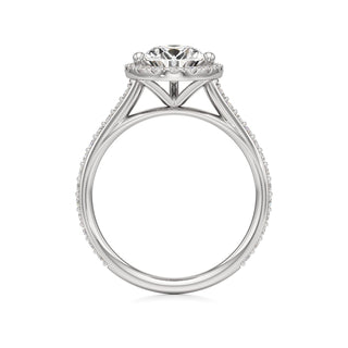 Cathedral Prong Set Halo Marquise Engagement Ring