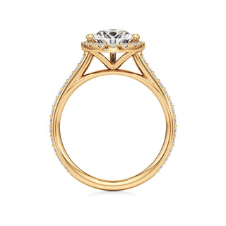 Cathedral Prong Set Halo Marquise Engagement Ring