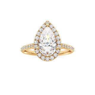 Cathedral Prong Set Halo Marquise Engagement Ring
