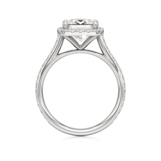 Cathedral Prong Set Halo Marquise Engagement Ring