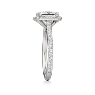 Cathedral Prong Set Halo Marquise Engagement Ring