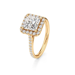 Cathedral Prong Set Halo Marquise Engagement Ring