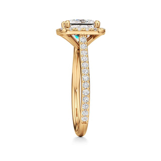 Cathedral Prong Set Halo Marquise Engagement Ring