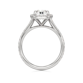 Cathedral Prong Set Halo Marquise Engagement Ring