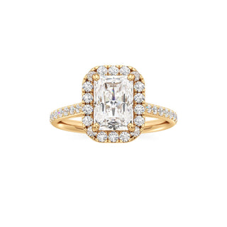 Cathedral Prong Set Halo Marquise Engagement Ring