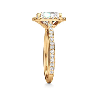 Cathedral Prong Set Halo Marquise Engagement Ring