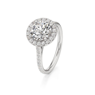 Cathedral Prong Set Halo Marquise Engagement Ring
