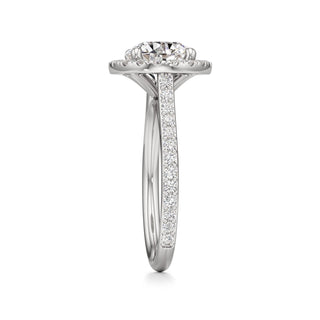 Cathedral Prong Set Halo Marquise Engagement Ring