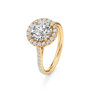 Cathedral Prong Set Halo Marquise Engagement Ring