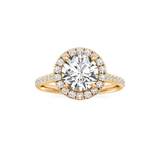 Cathedral Prong Set Halo Marquise Engagement Ring
