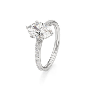 Cathedral Prong Set Six Prong Marquise Engagement Ring