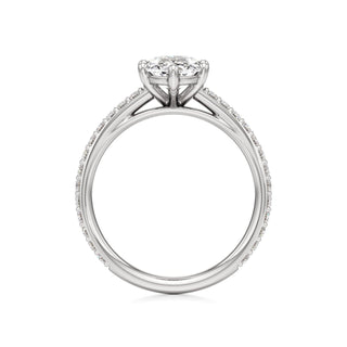 Cathedral Prong Set Six Prong Marquise Engagement Ring