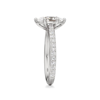 Cathedral Prong Set Six Prong Marquise Engagement Ring