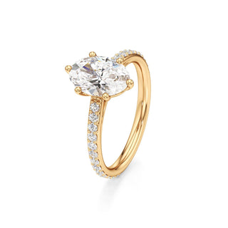 Cathedral Prong Set Six Prong Marquise Engagement Ring