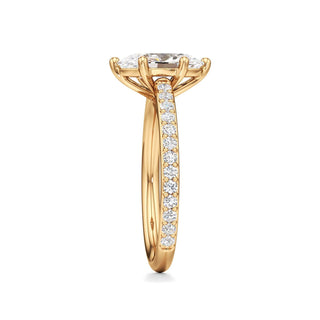 Cathedral Prong Set Six Prong Marquise Engagement Ring
