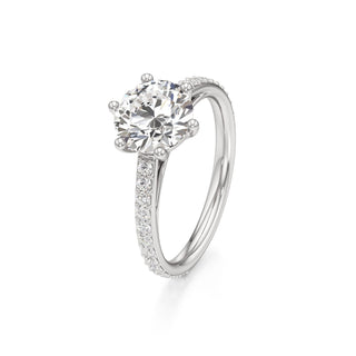 Cathedral Prong Set Six Prong Marquise Engagement Ring