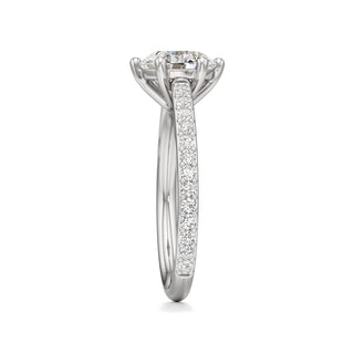 Cathedral Prong Set Six Prong Marquise Engagement Ring