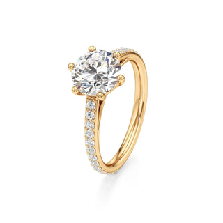 Cathedral Prong Set Six Prong Marquise Engagement Ring