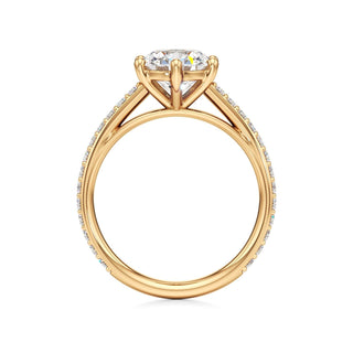 Cathedral Prong Set Six Prong Marquise Engagement Ring