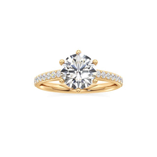 Cathedral Prong Set Six Prong Marquise Engagement Ring