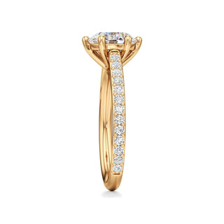 Cathedral Prong Set Six Prong Marquise Engagement Ring