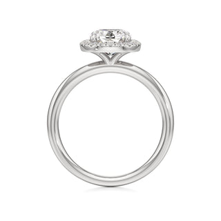 Celeste Round Halo Plain Band