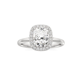 Celeste Round Halo Plain Band